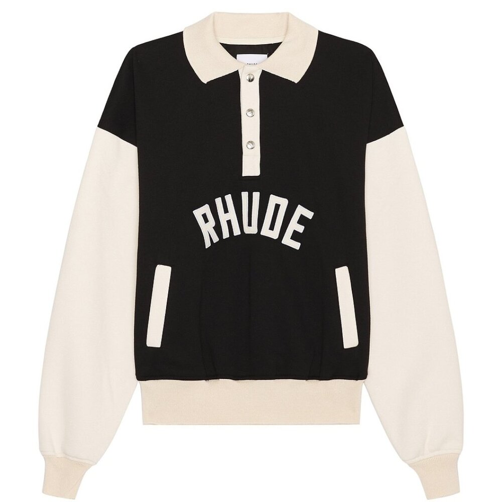 new Rhude x Automobili Lamborghini Pique Polo Shirt in Black & Cream sweater